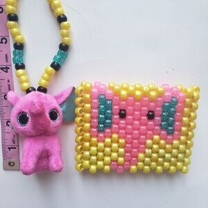 PINK ELEPHANT PONY BEAD Set ×2